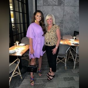 Show Me Your MuMu Trish One Shoulder Tie Waist Mini Dress - Purple